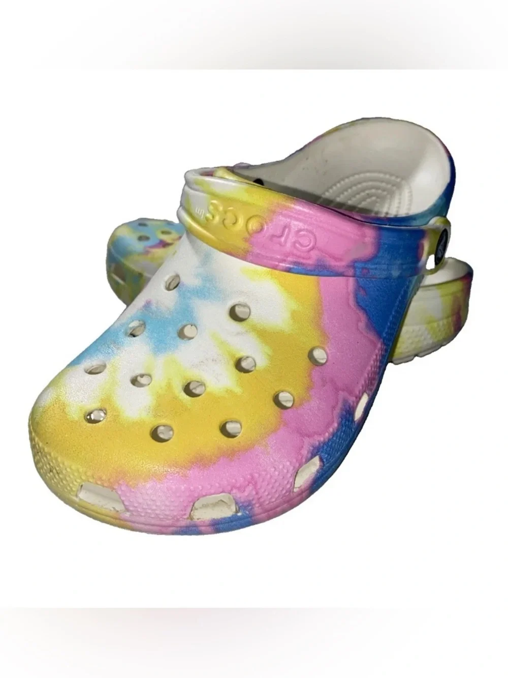 GOOD Unisex Classic Clog Tie-Dye Crocs Size 5 Men 7 Women
